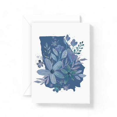 Greeting Card - Georgia Turned Blue - Peach or Plum