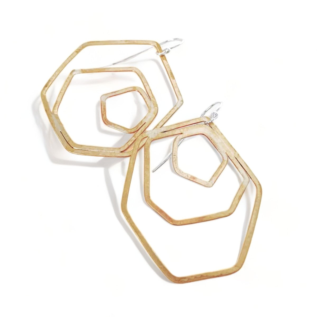 Geometric Rose Earrings