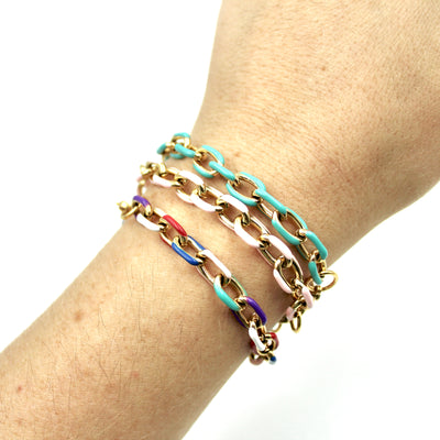 Link Bracelet - Enamel