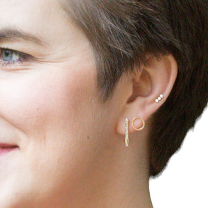 Mini Beaded Studs - sterling