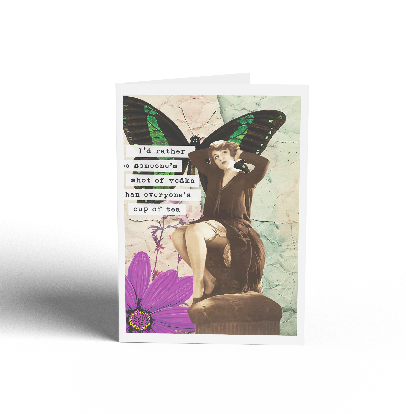 I'd Rather Be A Shot of Vodka Card - Keepsake Curio