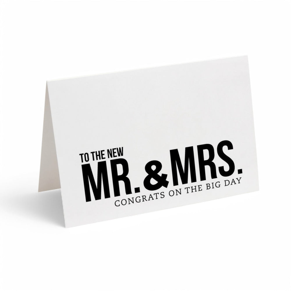 Card -  TO THE NEW MR. & MRS. CONGRATS ON THE BIG  DAY