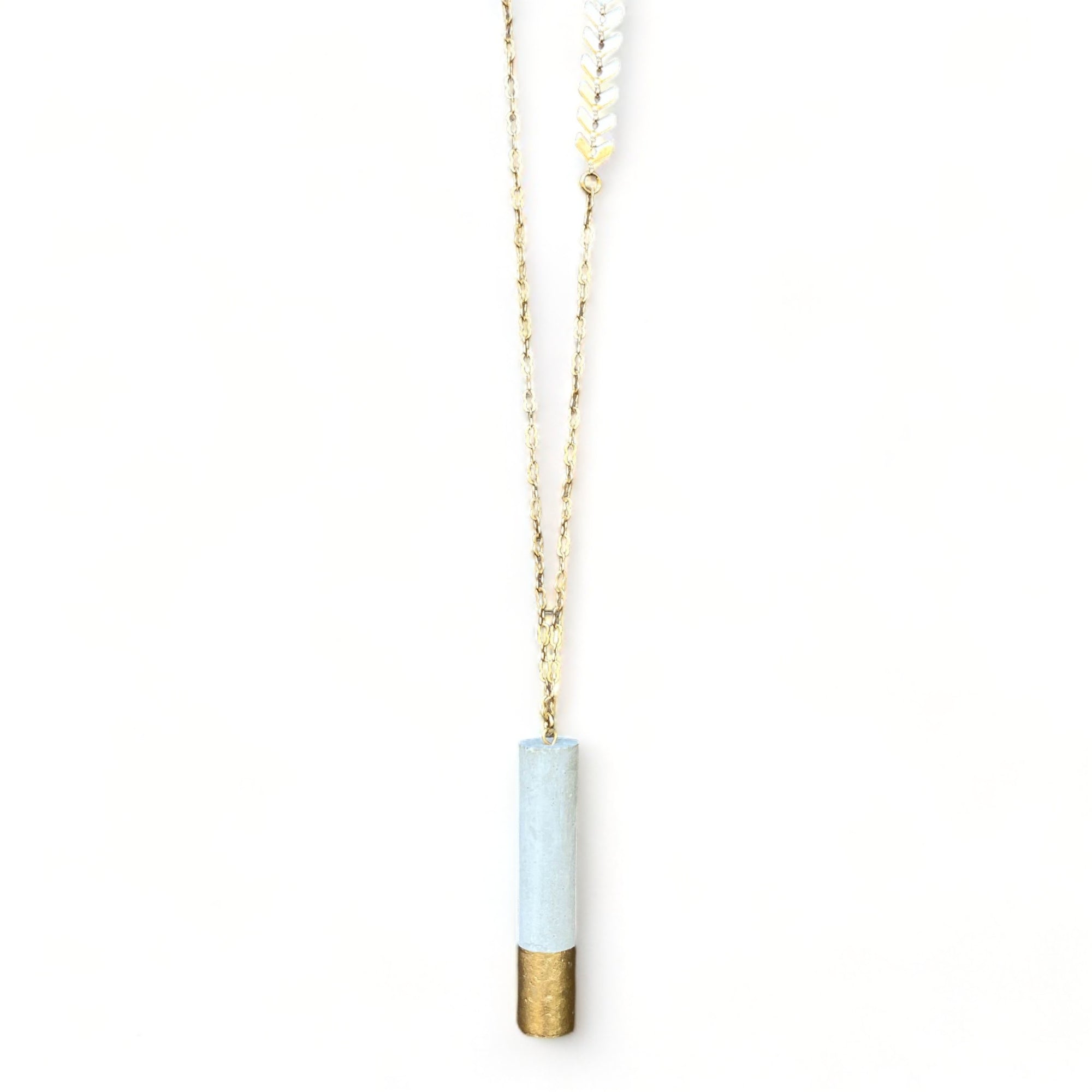 Concrete Cylinder Necklace