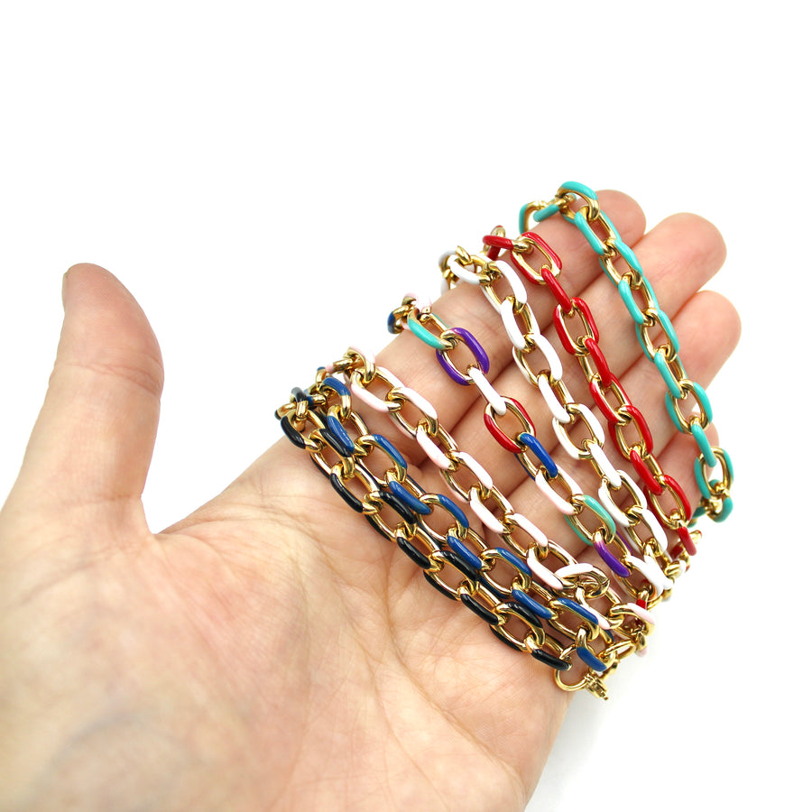 Link Bracelet - Enamel
