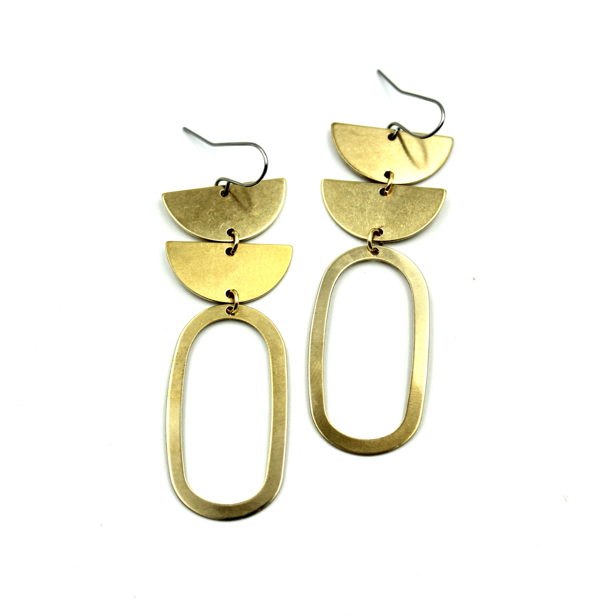 Tiered Oval Earrings