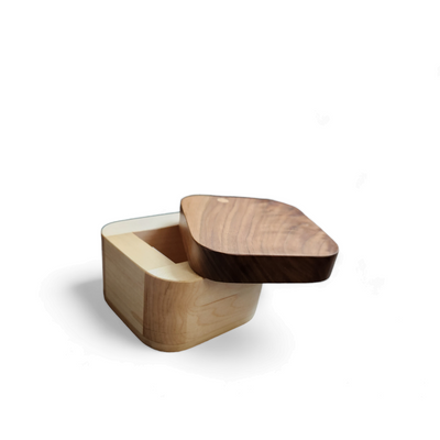 Maple + Walnut Swivel Top Box