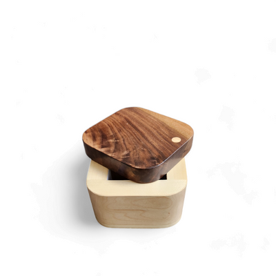 Maple + Walnut Swivel Top Box