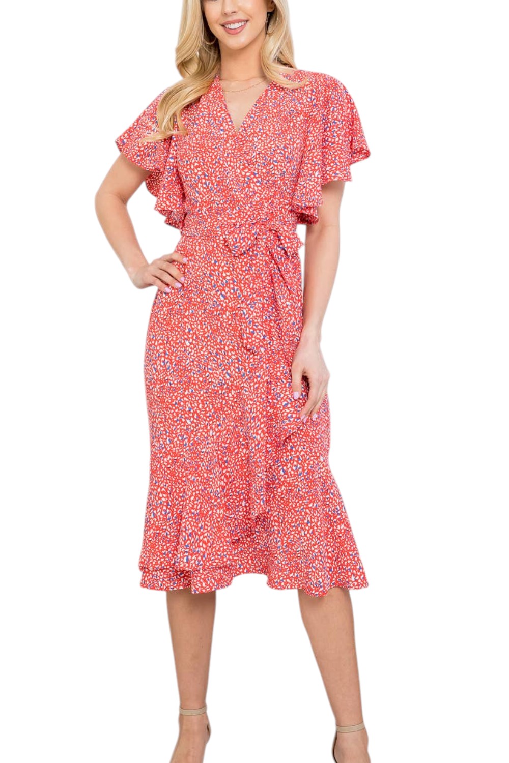Dot Flurry Wrap Dress