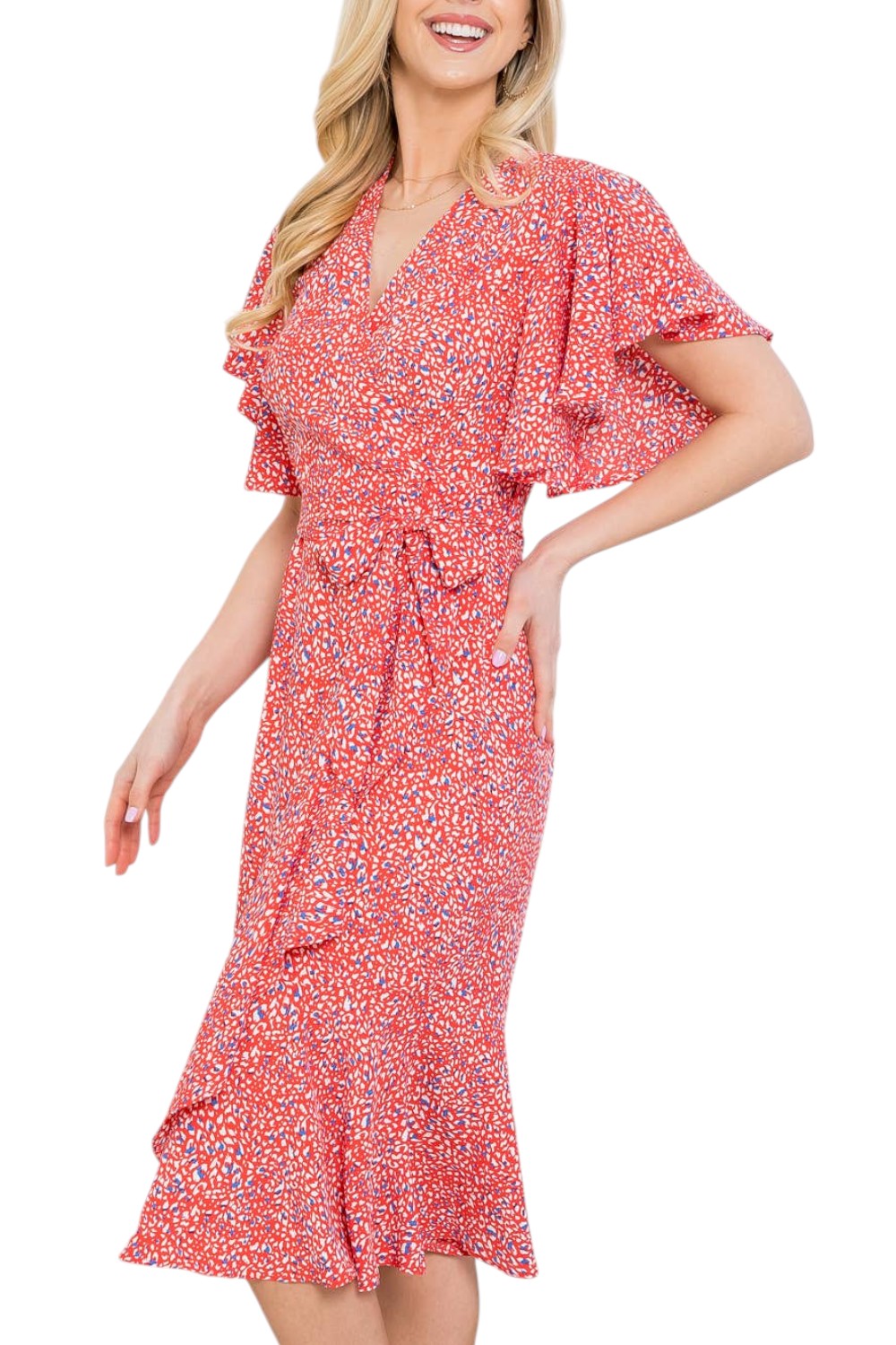 Dot Flurry Wrap Dress