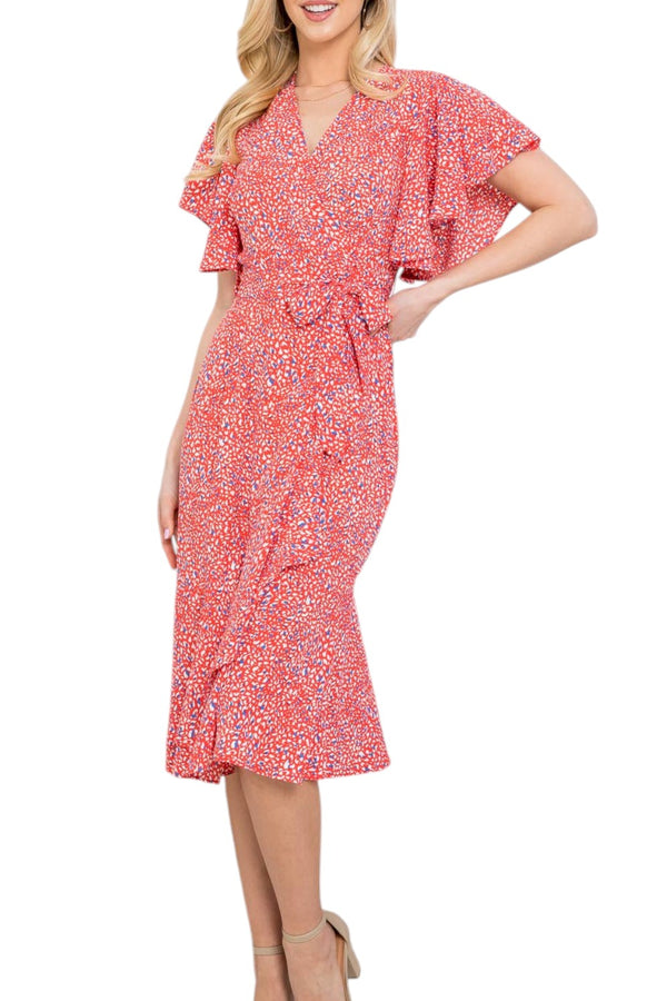 Dot Flurry Wrap Dress