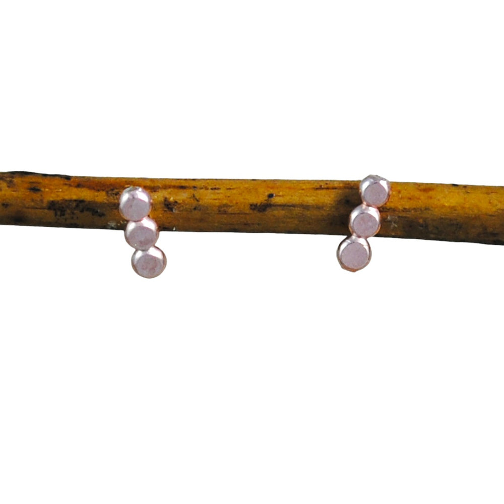 Mini Beaded Studs - rose gold-filled