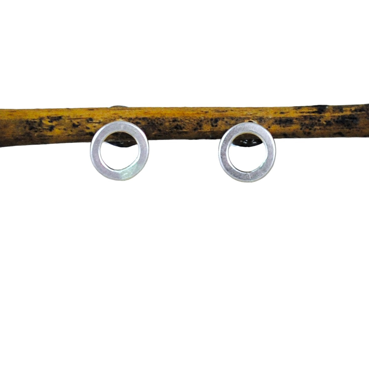 Extra Small Circle Studs - sterling silver