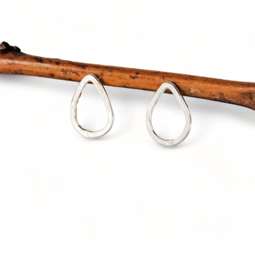 Small Teardrop Studs - sterling silver