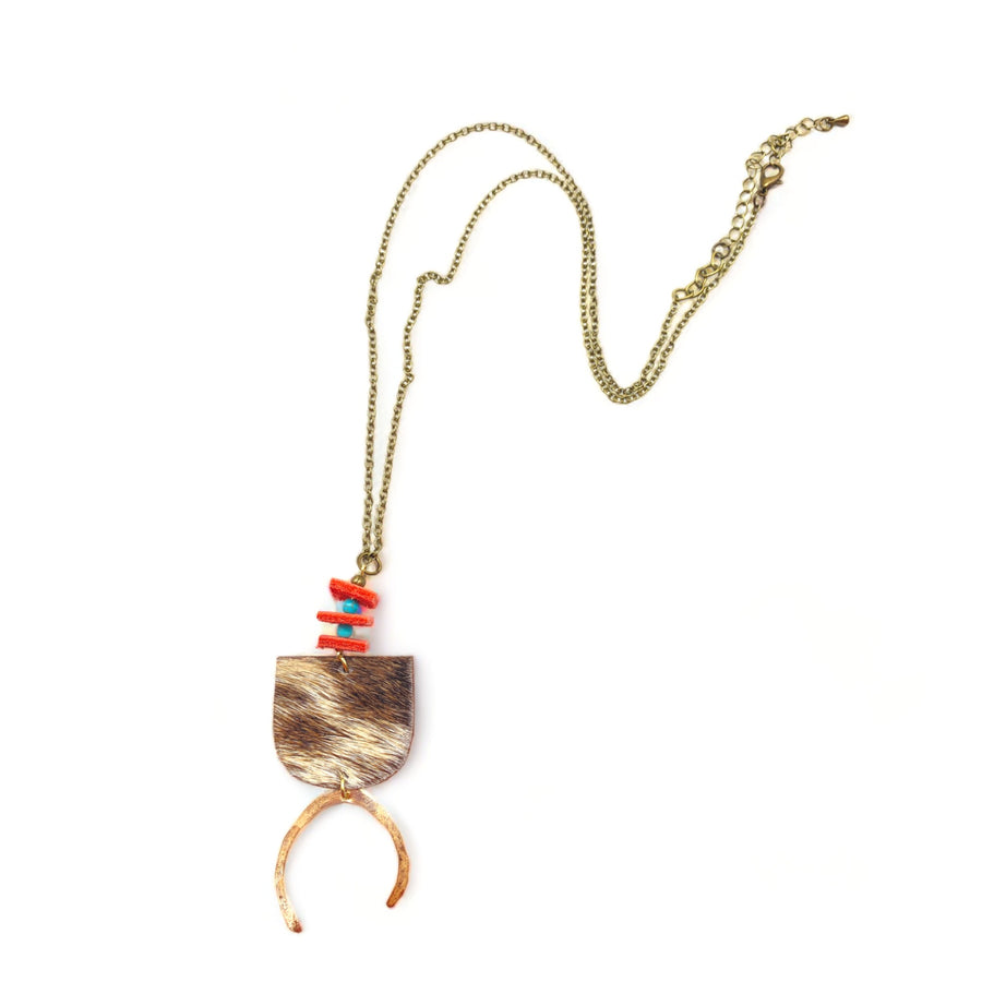 Edie Cowhide Necklace