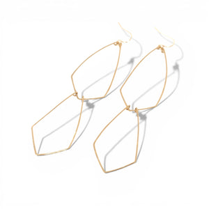 Albertina Hand Hammered Brass Earrings