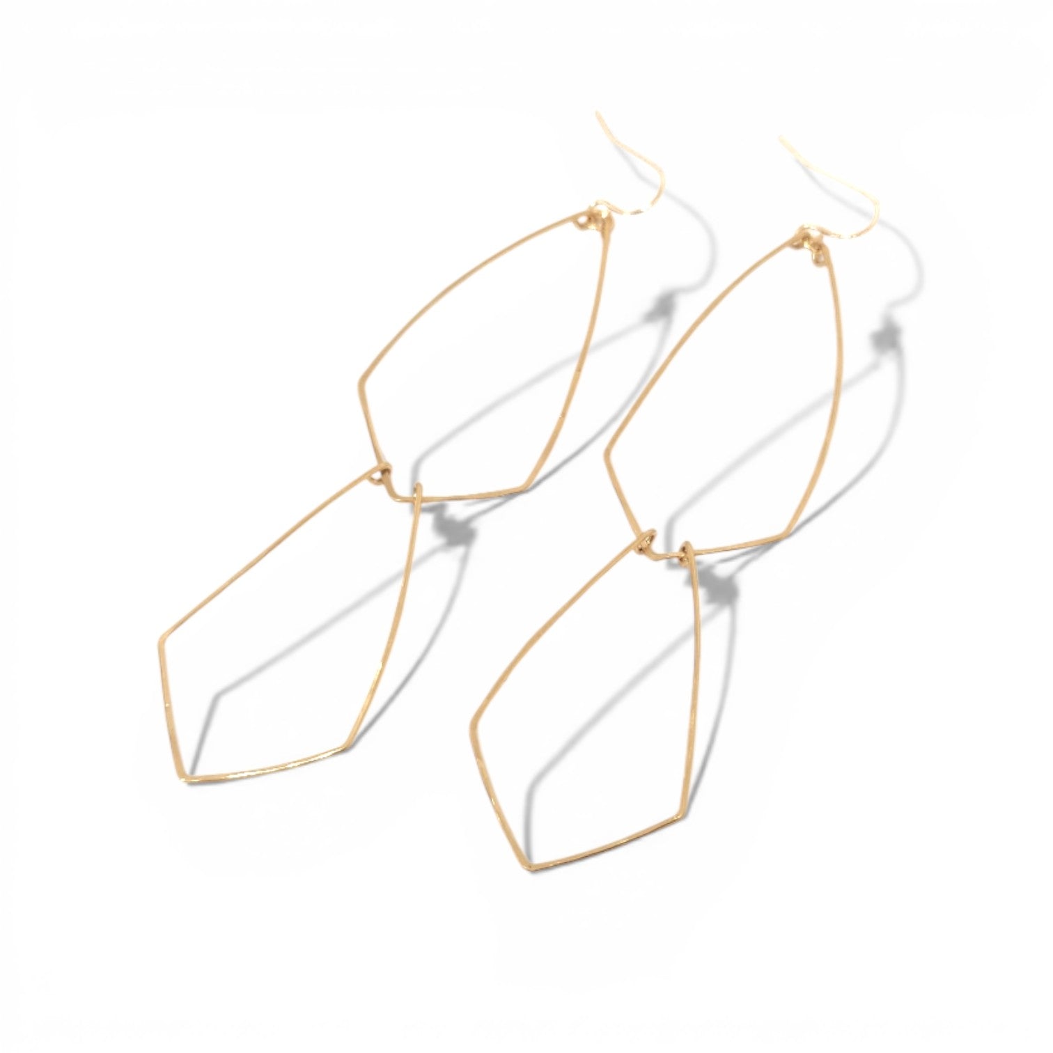 Albertina Hand Hammered Brass Earrings