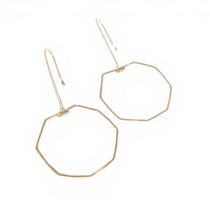 Catia Hand Hammered Brass Earrings