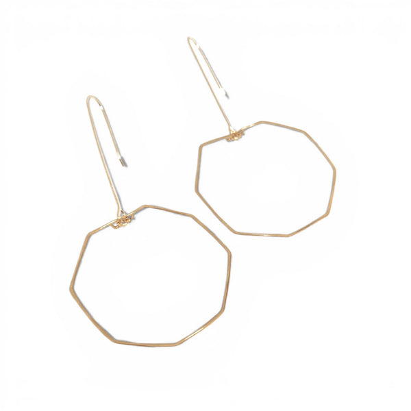 Catia Hand Hammered Brass Earrings