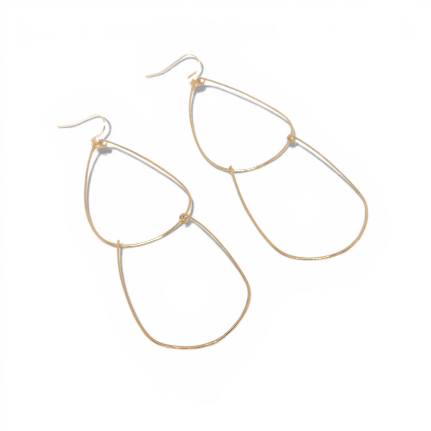 Clarissa Hand Hammered Brass Earrings