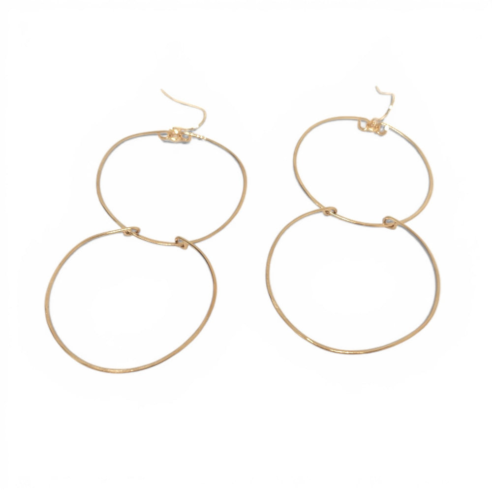 Gilma Hand Hammered Brass Earrings