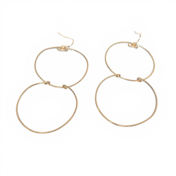 Gilma Hand Hammered Brass Earrings