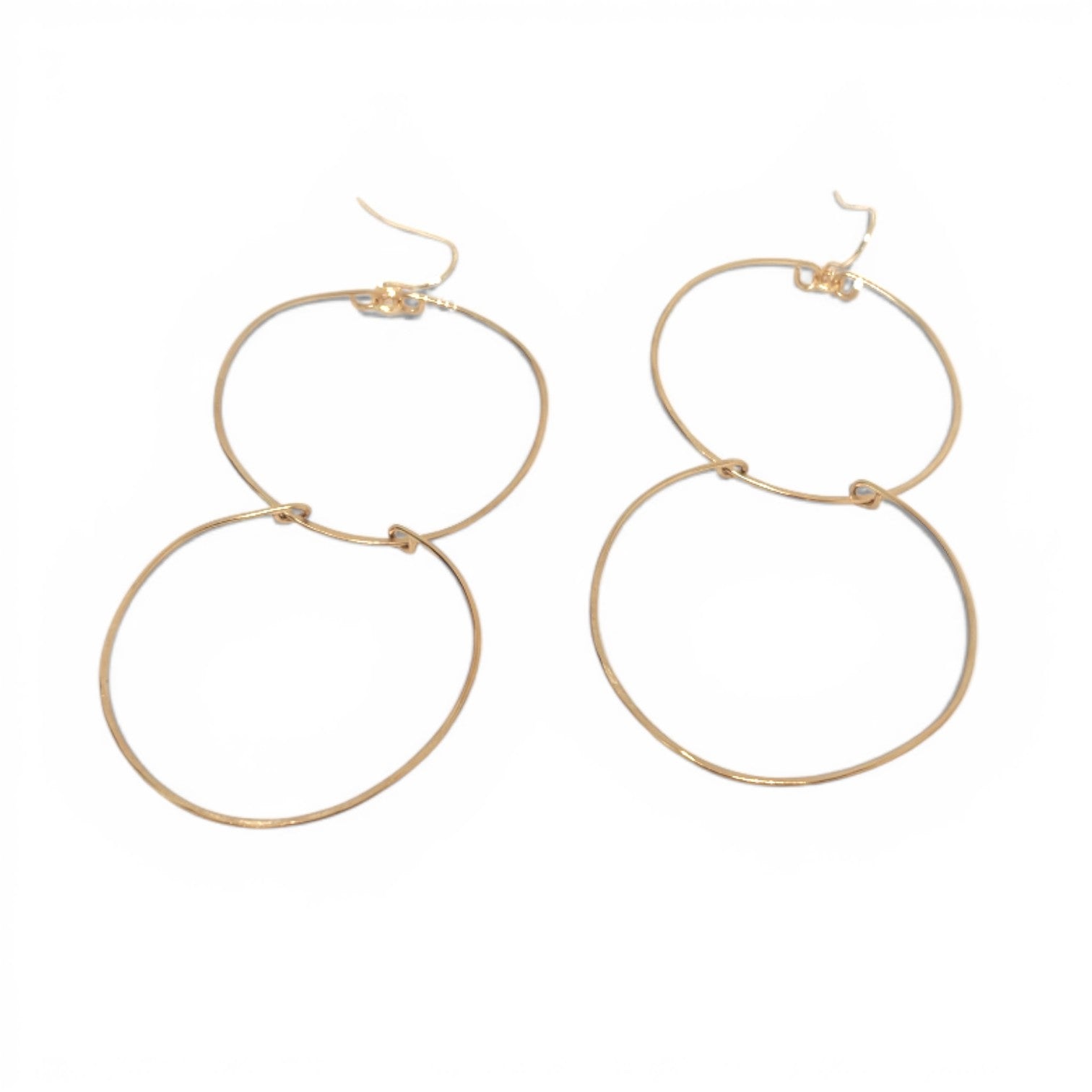 Gilma Hand Hammered Brass Earrings