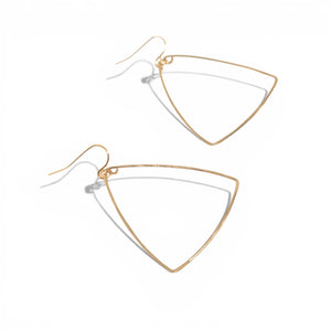 Neves II Hand Hammered Brass Earrings