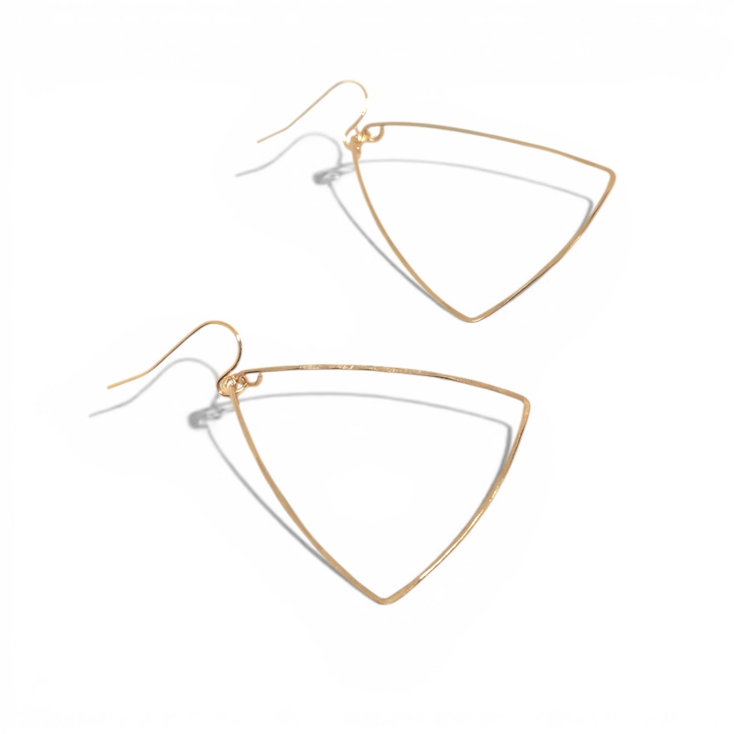 Neves II Hand Hammered Brass Earrings