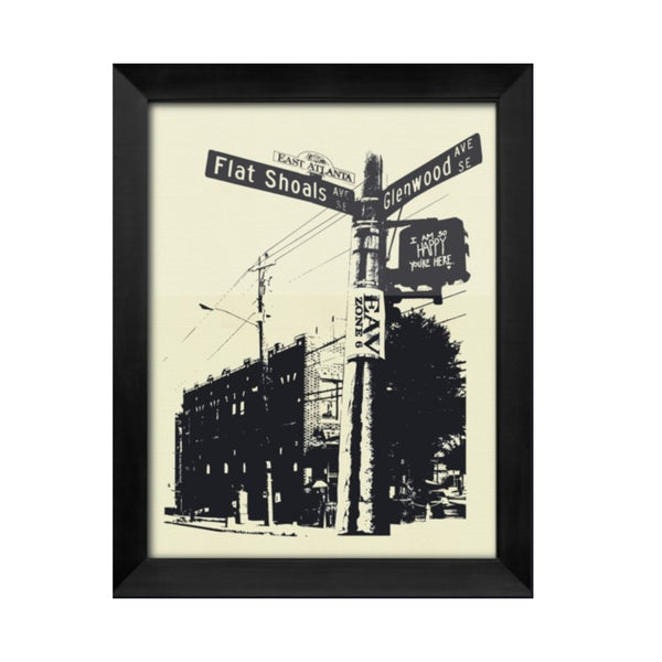 East Atlanta Happy Rep Your Hood 20x25 Screen-Printed Poster