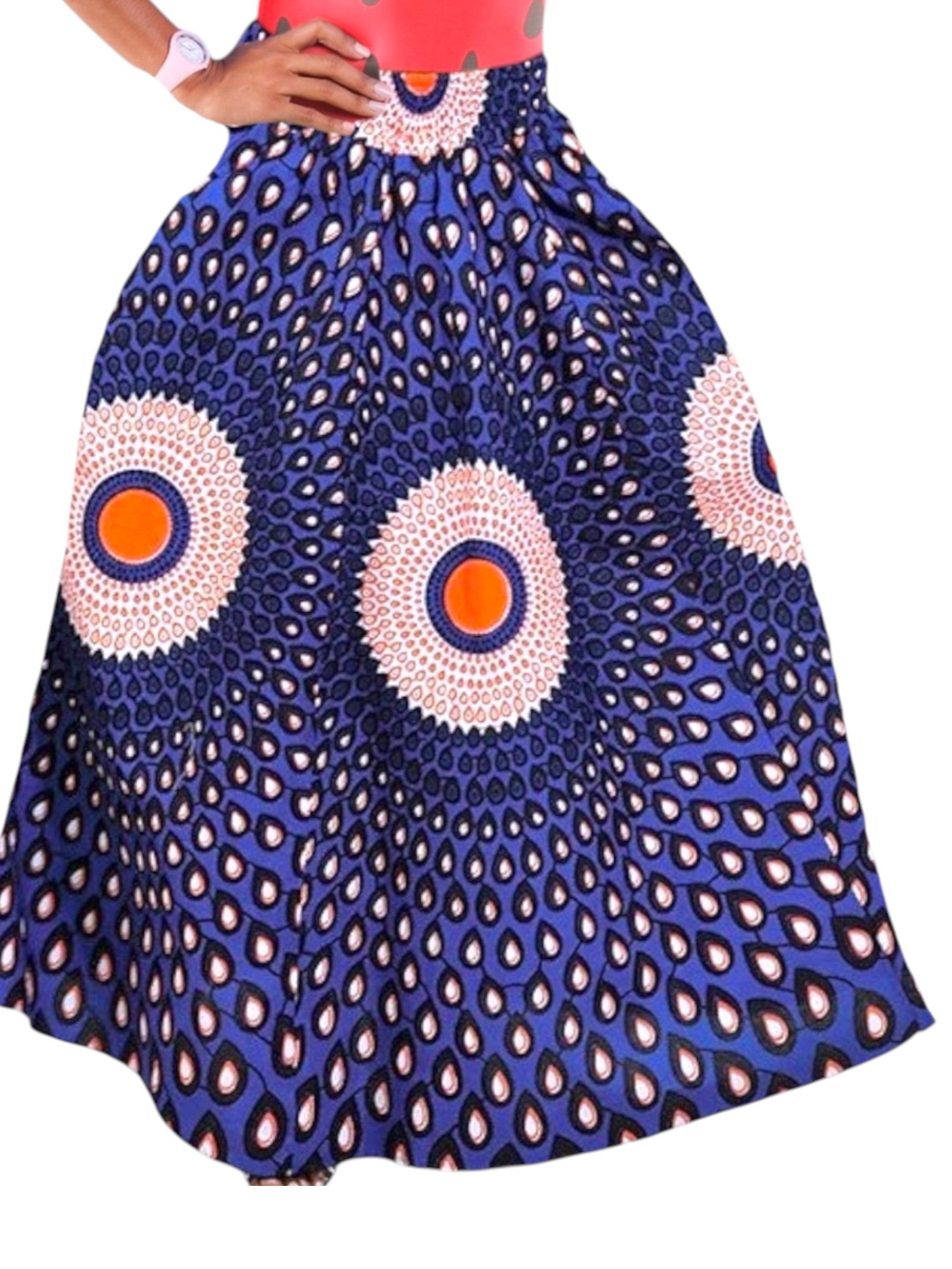 Ayanne Ankara Fabric Maxi Skirt