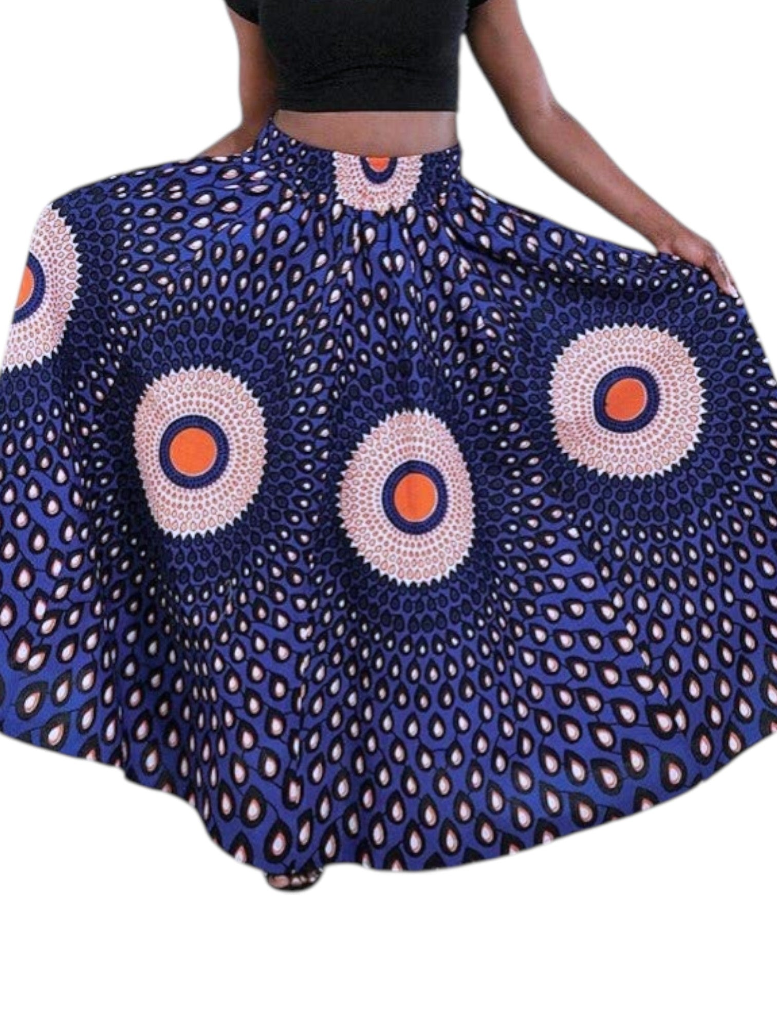 Ayanne Ankara Fabric Maxi Skirt