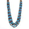 Bulule Stunning Handmade Beaded Multi Strand Necklace in Lots of Blue Colors
