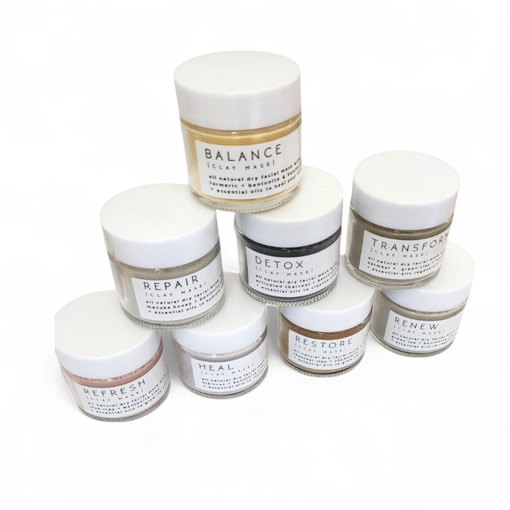 Heal All Natural Face Mask - Hibiscus + Chamomile + Bentonite Clay