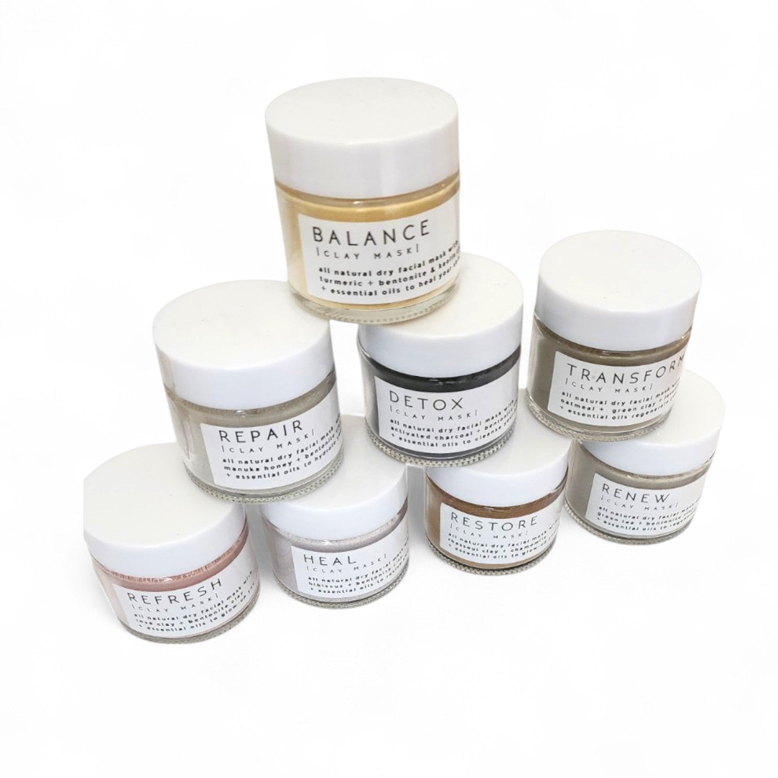 Heal All Natural Face Mask - Hibiscus + Chamomile + Bentonite Clay