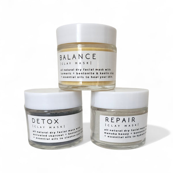 Detox All Natural Face Mask - Activated Charcoal + Bentonite Clay