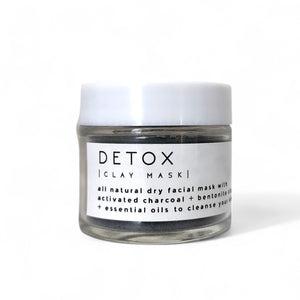 Detox All Natural Face Mask - Activated Charcoal + Bentonite Clay