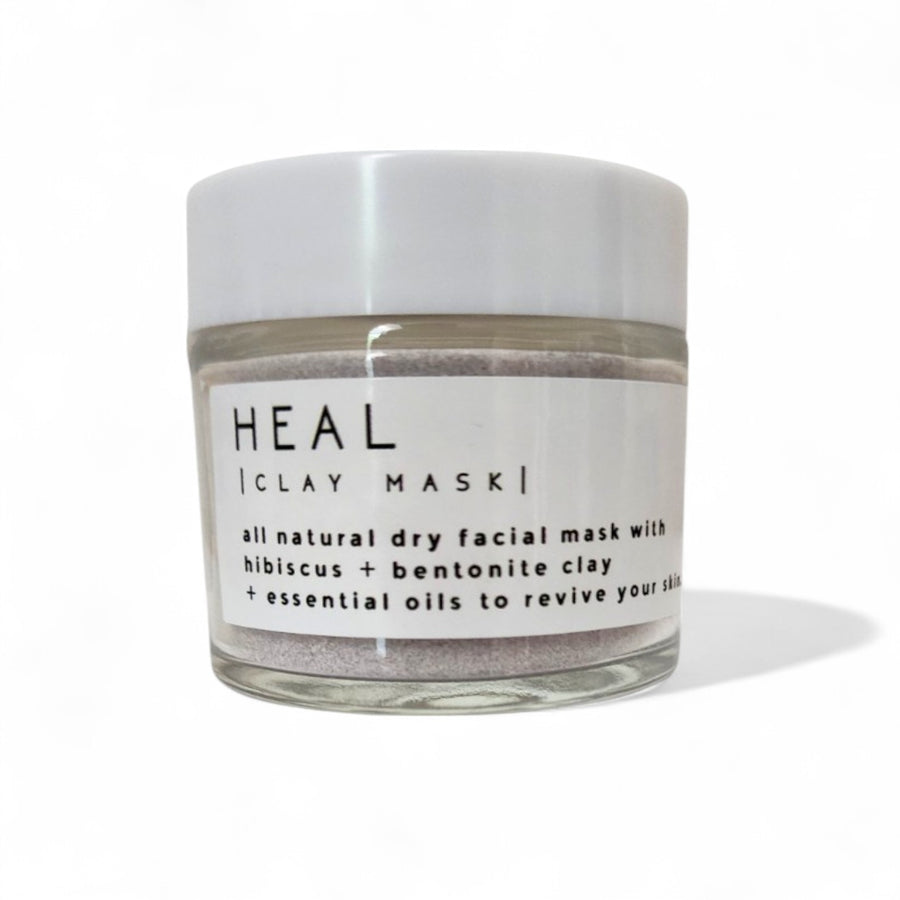 Heal All Natural Face Mask - Hibiscus + Chamomile + Bentonite Clay