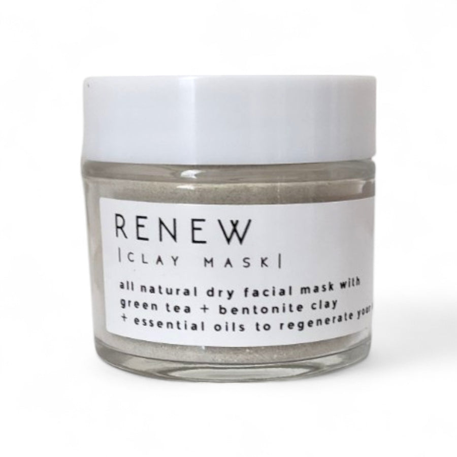 Renew All Natural Face Mask - Matcha + Kaolin Clay + Bentonite Clay
