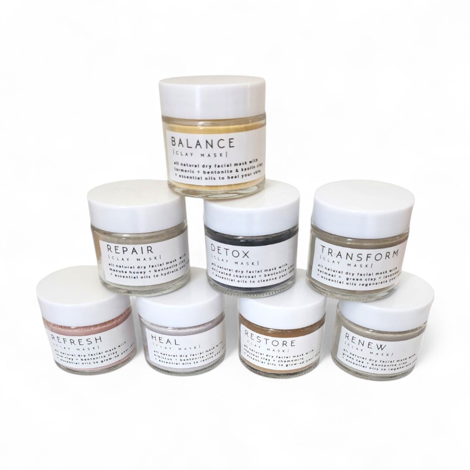 Renew All Natural Face Mask - Matcha + Kaolin Clay + Bentonite Clay