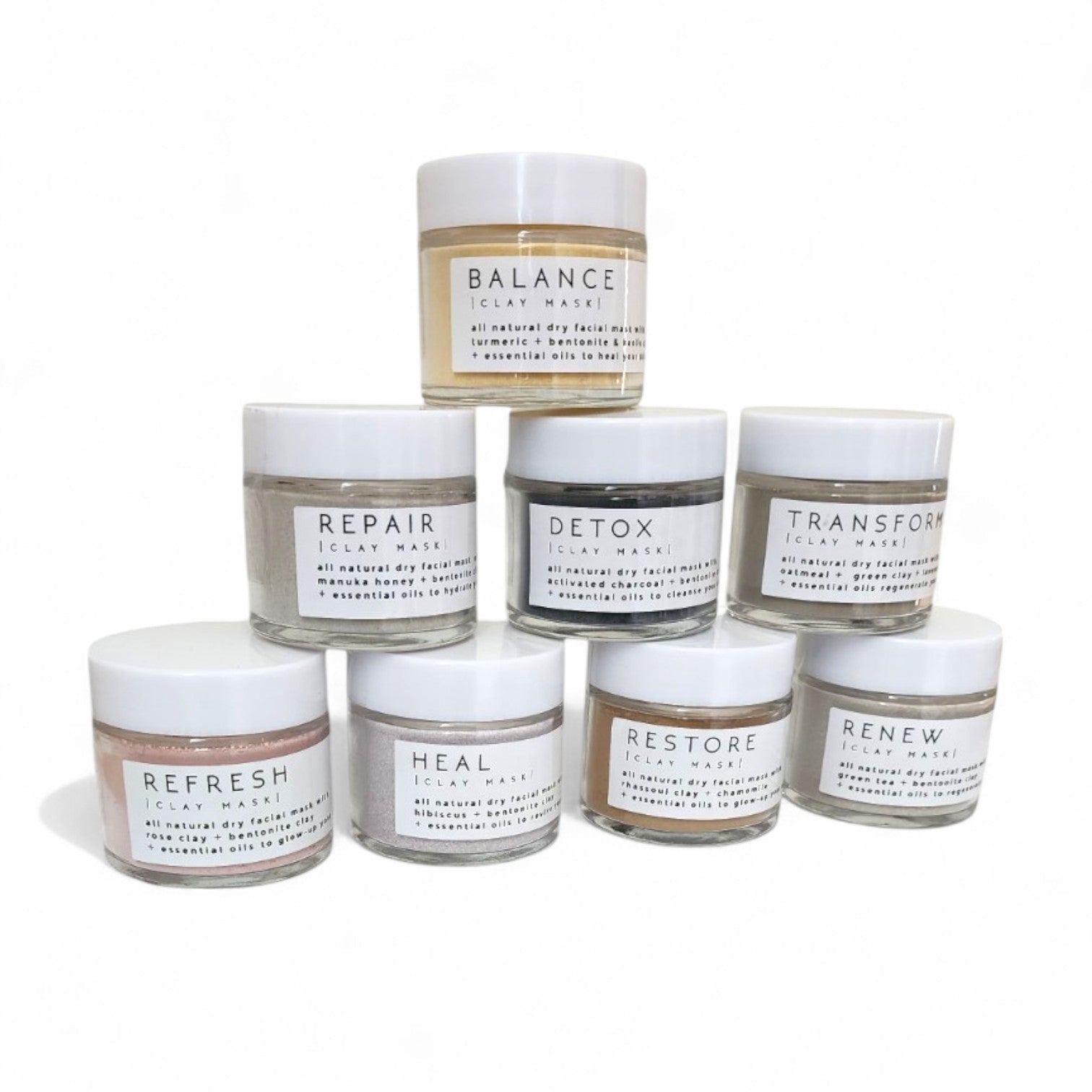 Renew All Natural Face Mask - Matcha + Kaolin Clay + Bentonite Clay