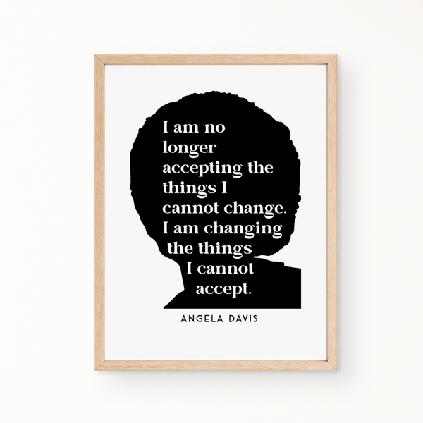 SILHOUETTE Wall Art - ANGELA DAVIS QUOTE