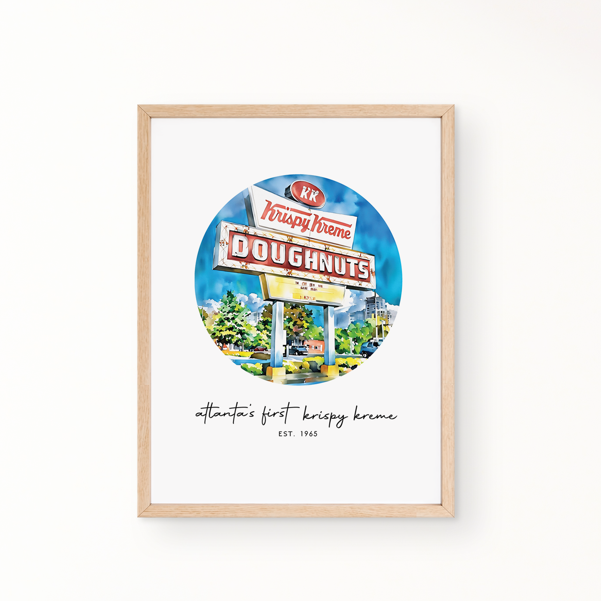 Neighborhood Wall Art - Atlanta's First Krispy Kreme