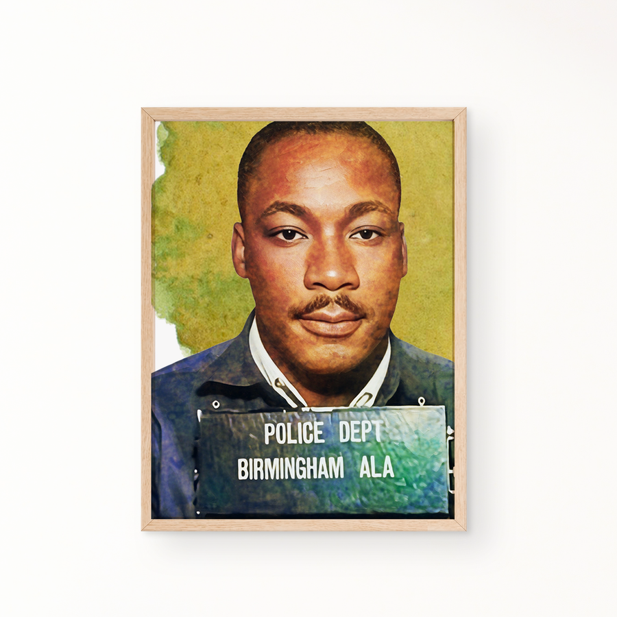 ATL Heroes Wall Art - MLK's Mugshot