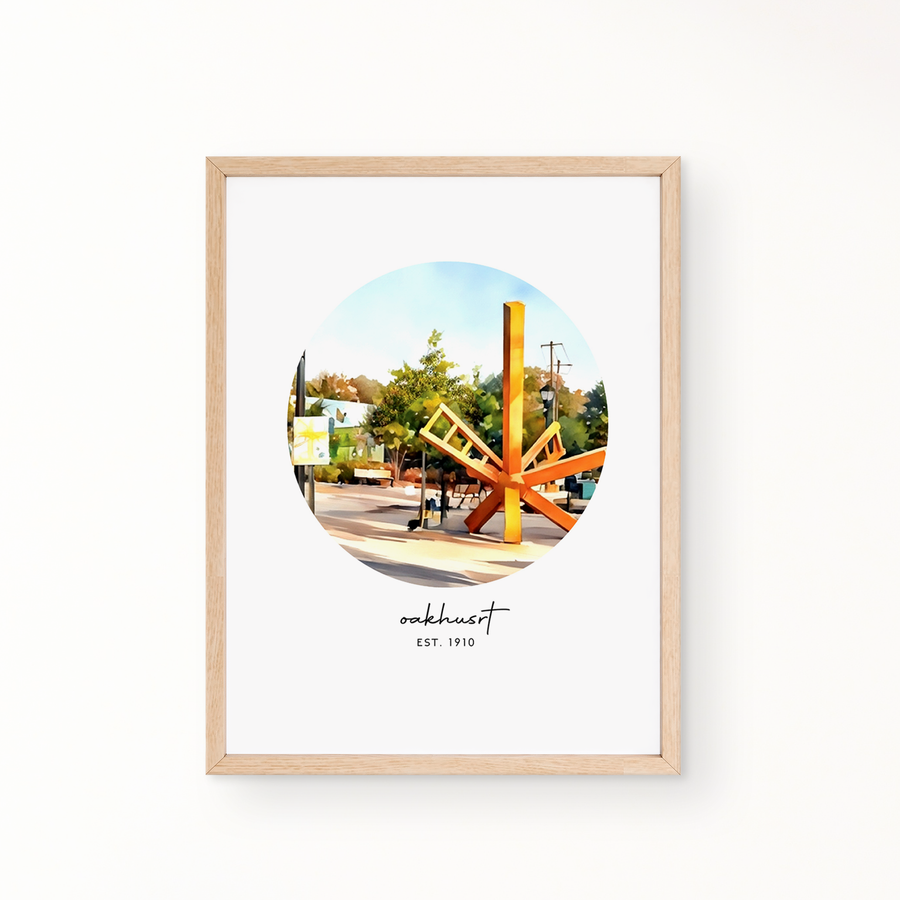 Neighborhood Wall Art - Oakhusrt EST. 1910