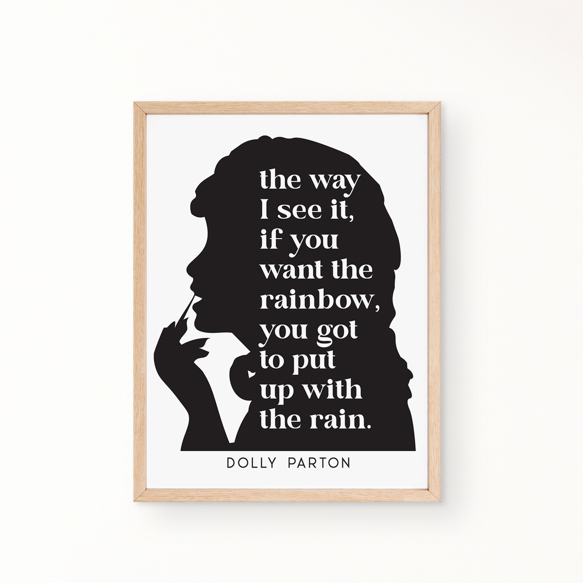 SILHOUETTE Wall Art - DOLLY PARTON QUOTE