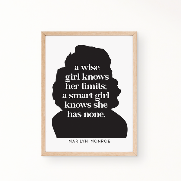 SILHOUETTE Wall Art - MARILYN MONROE QUOTE