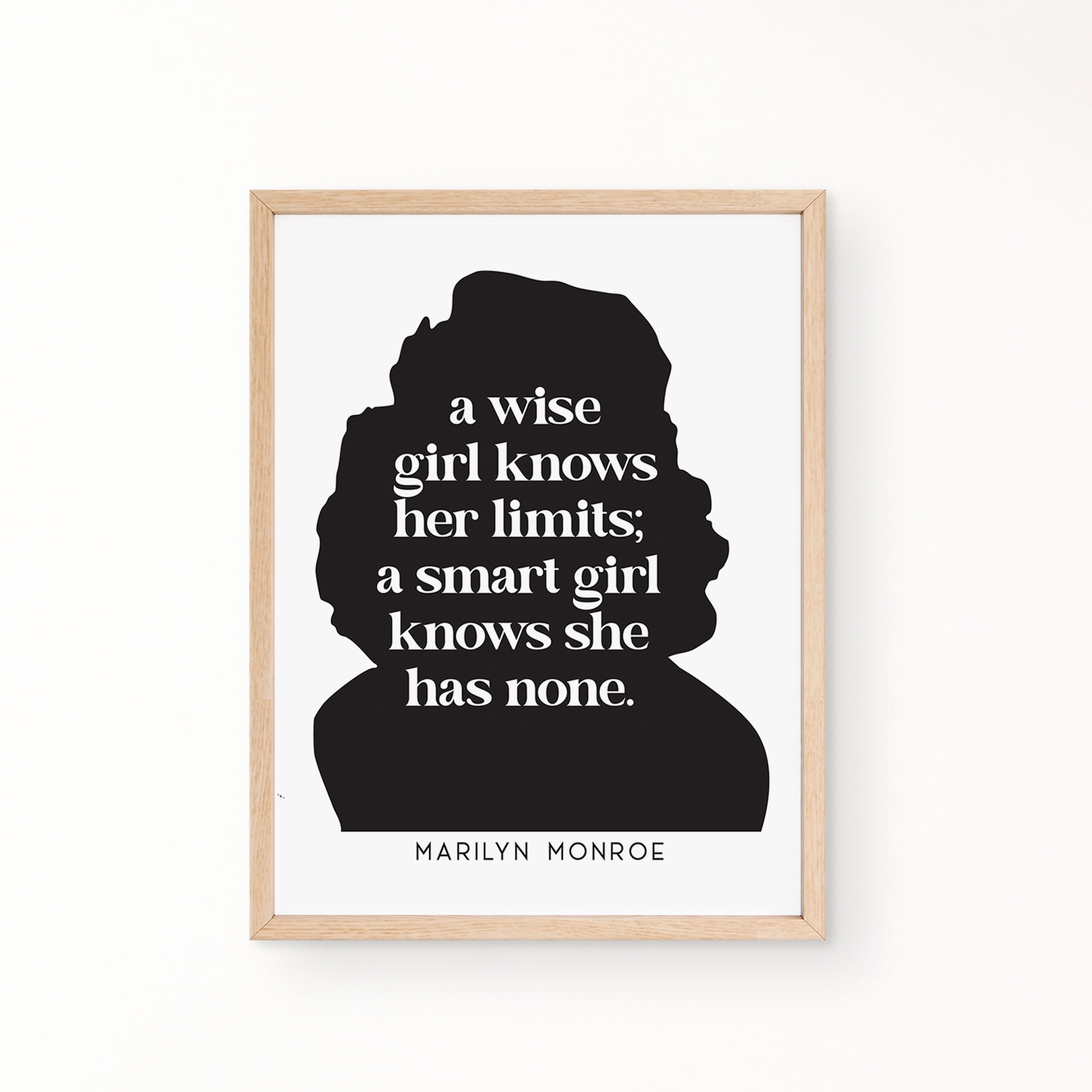 SILHOUETTE Wall Art - MARILYN MONROE QUOTE