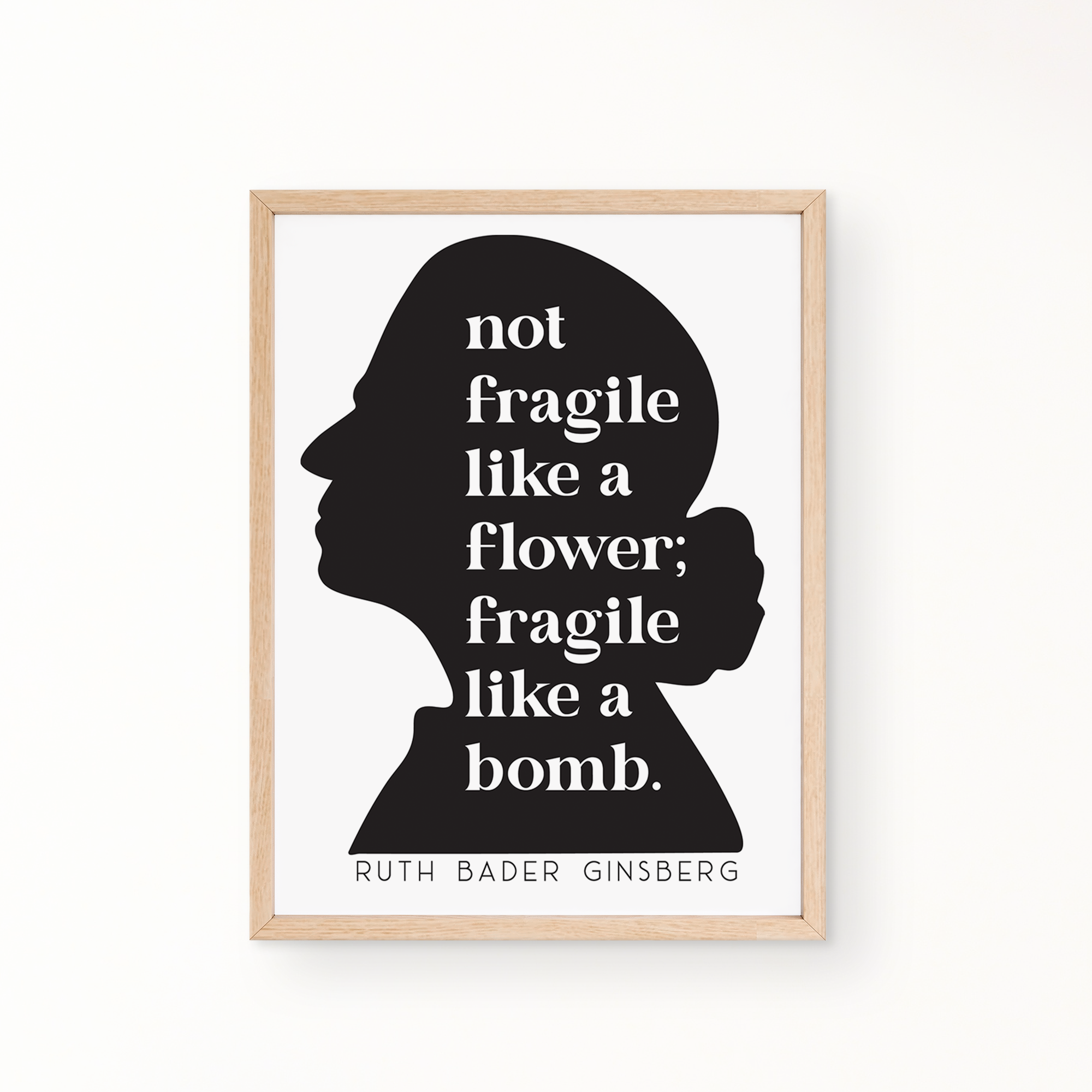 SILHOUETTE Wall Art - RBG QUOTE