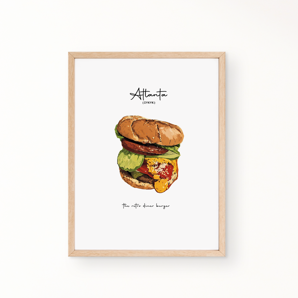 IYKYK Wall Art - RETRO DINER BURGER