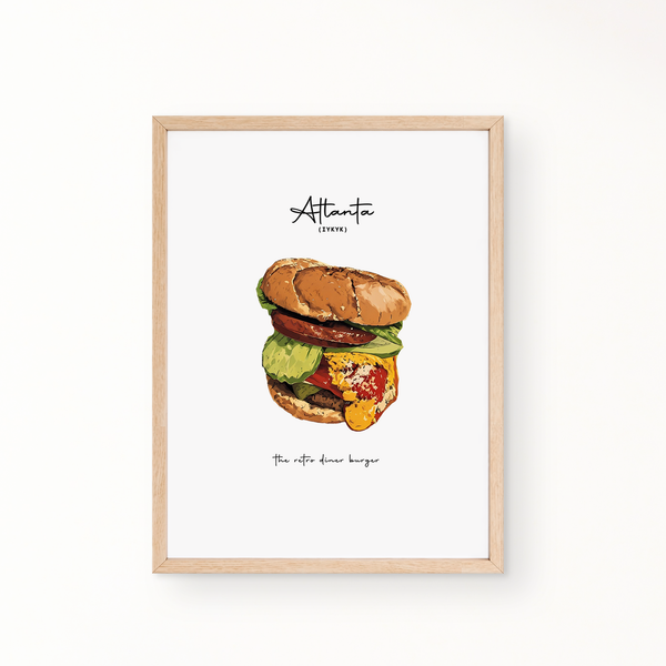 IYKYK Wall Art - RETRO DINER BURGER
